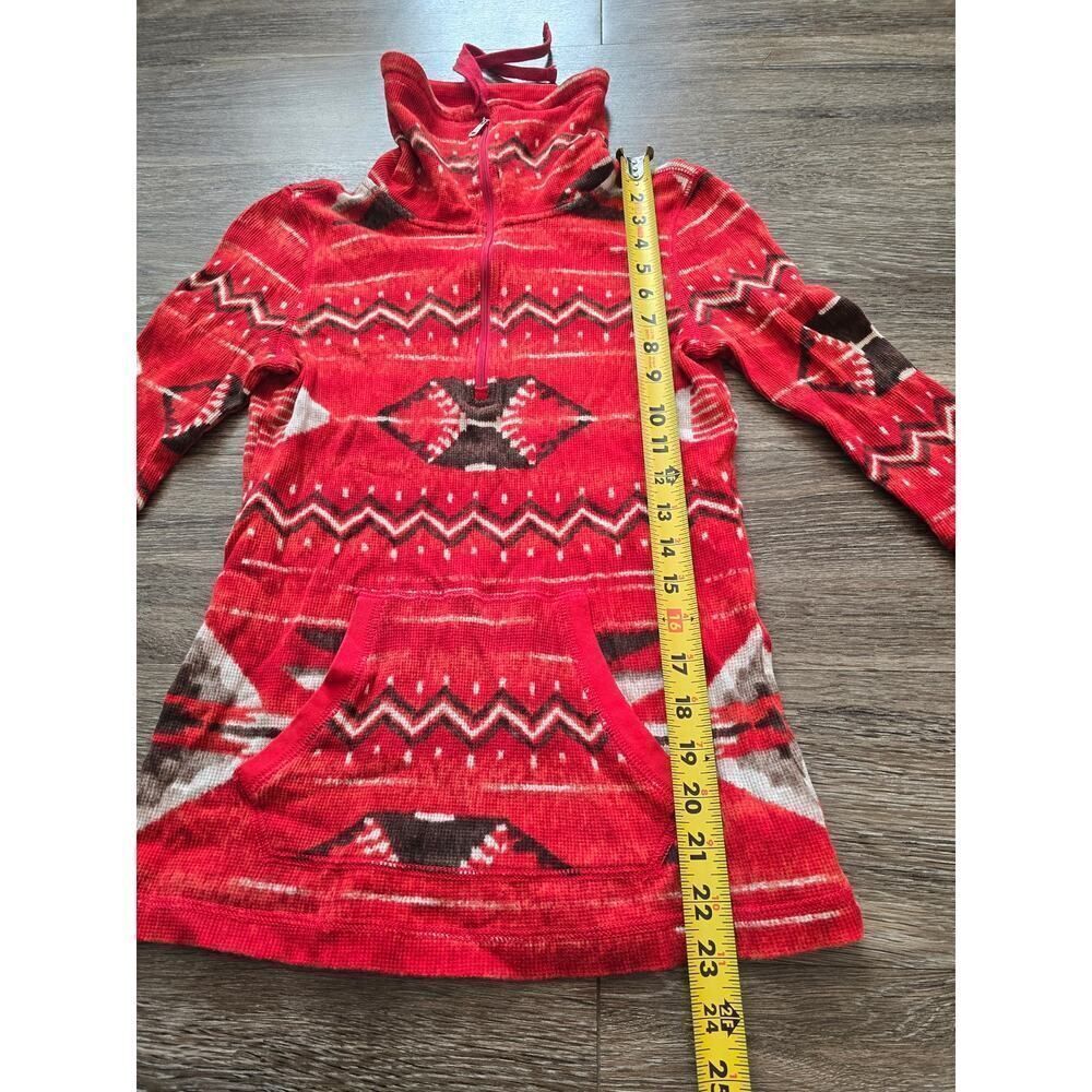 Lauren Active Ralph Lauren Red Tribal Print Zip Jacket XS – Vented Knit Winter - Picture 6 of 7